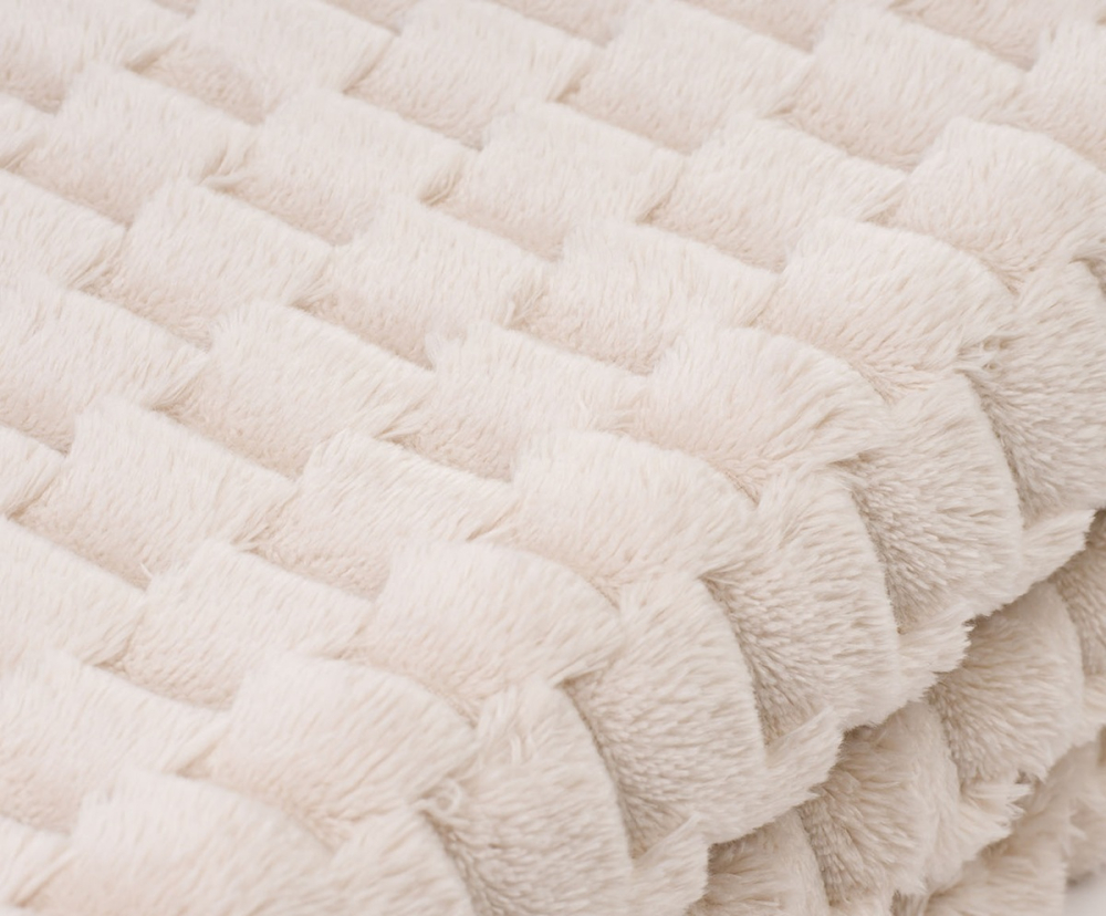 Gözze Kuscheldecke 'Jacquard' 150 x 200 cm Creme