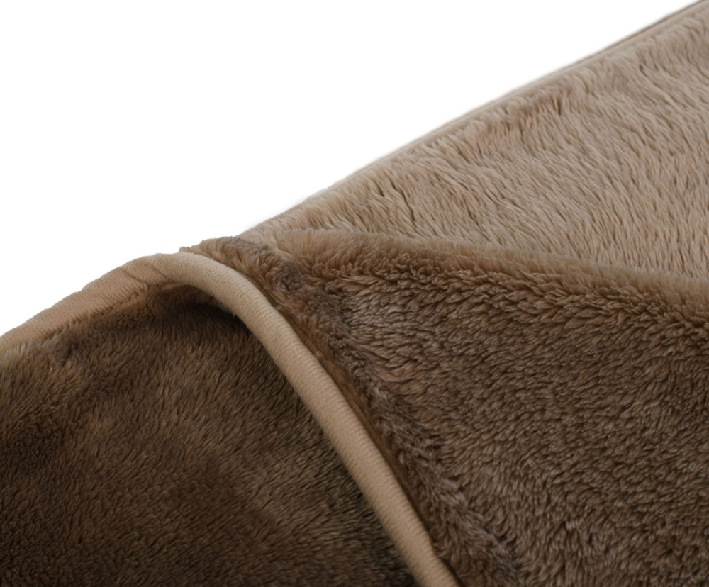 Preview: Gözze Wohndecke 'Cashmere Feeling' 180 x 220 cm Taupe