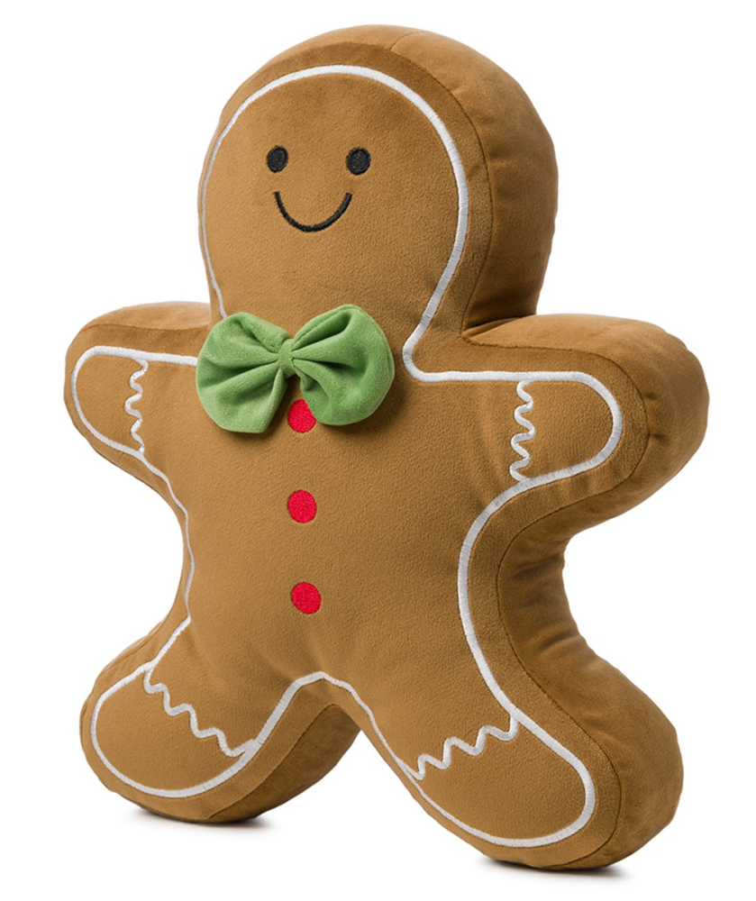 Preview: Gözze gefülltes Kissen Lebkuchen 'Mann' 27 x 34 cm Hellbraun
