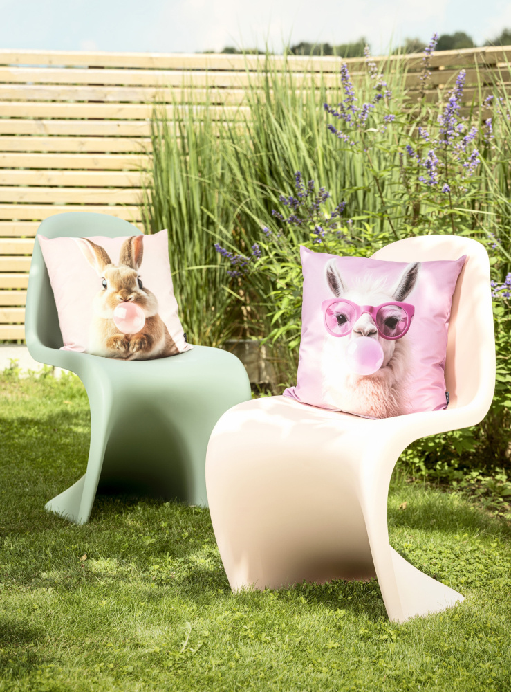 Preview: Magma gefülltes Kissen Bubblegum 'Lama' 45 x 45 cm Pink