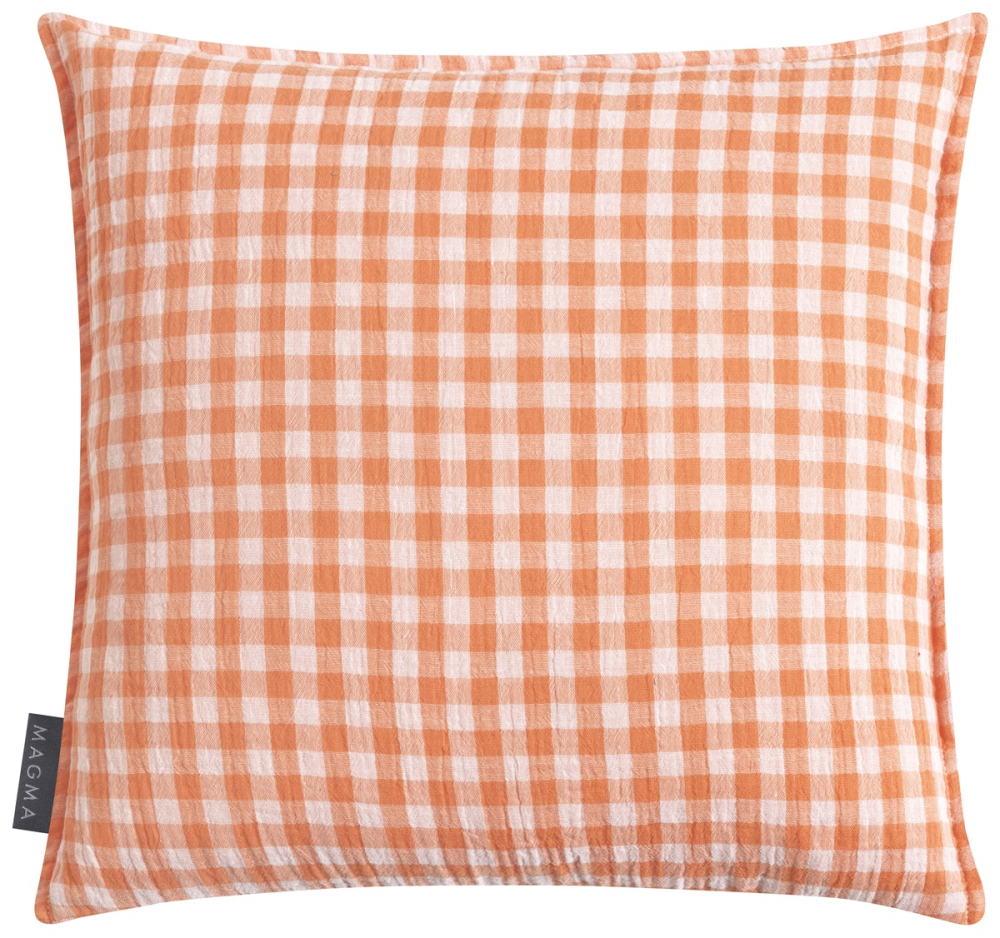 Preview: Magma Musselin Kissenhülle 'Pauline' 45 x 45 cm Orange