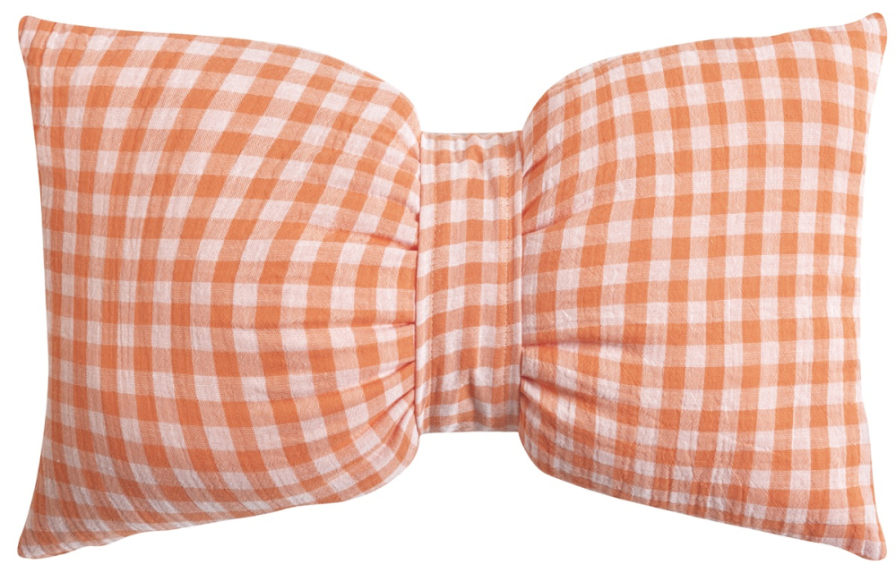 Magma gefülltes Schleifenkissen 'Pauline' 45 x 30 cm Orange