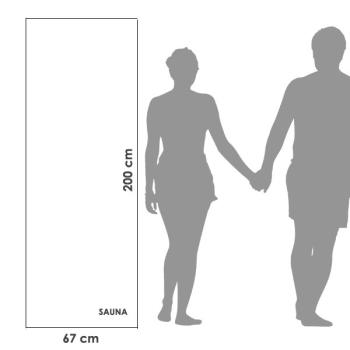 framsohn Walkfrottier- Saunatuch mit Stick 'SAUNA' 67 x 200 cm