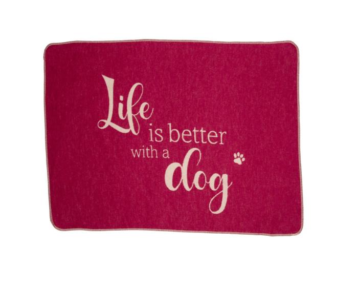 David Fussenegger Hundedecke 'life is better' 70 x 90 cm