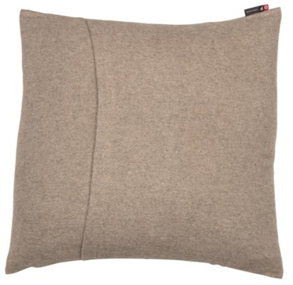 David Fussenegger Kissenhülle Silvretta 'Yes, we camp' 50 x 50 cm Rauch - Beige