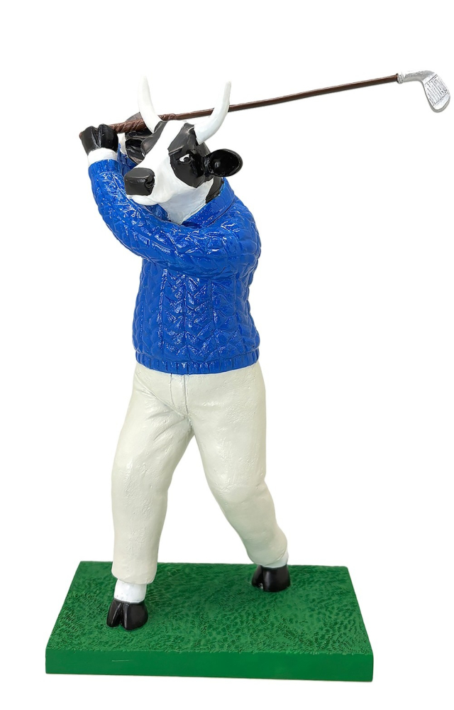 Golfer Cow Côte d’Azur Edition - Cowparade Kuh Medium