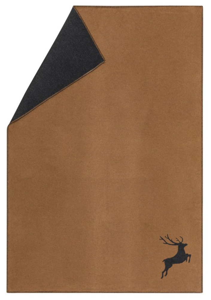 Preview: David Fussenegger Wohndecke Sylt 'Hirsch' 140 x 200 cm