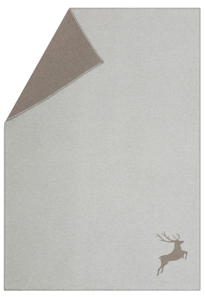 Preview: David Fussenegger Wohndecke Sylt 'Hirsch' 140 x 200 cm