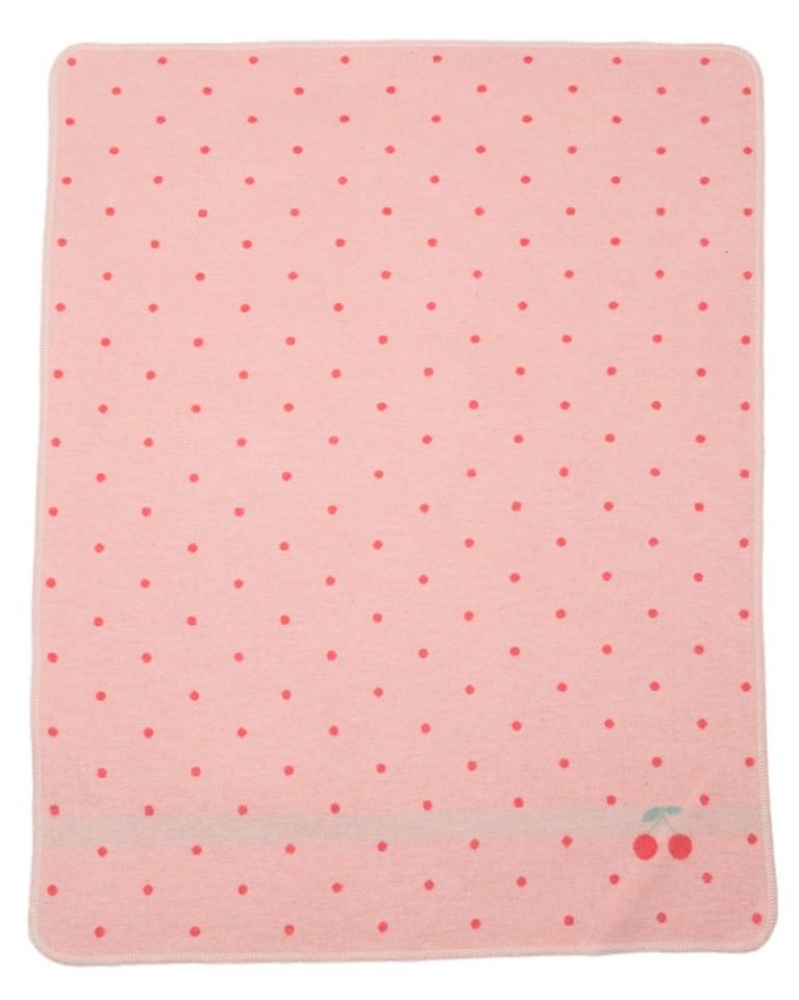 David Fussenegger Babydecke Juwel 'Kirschen' 70 x 90 cm Altrosa