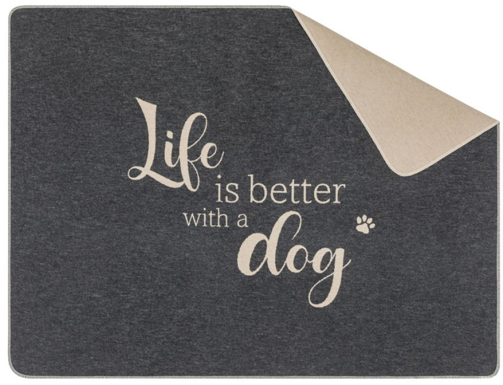 David Fussenegger Hundedecke 'life is better' 100 x 140 cm