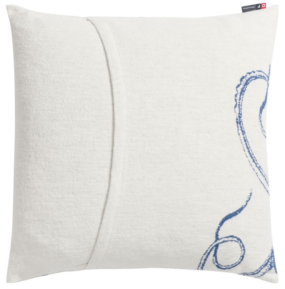 Preview: David Fussenegger Kissenhülle Nova 'Oktopus' 50 x 50 cm Blau