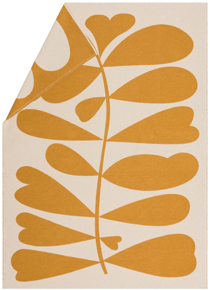 David Fussenegger Wohndecke Luca 'Pflanze' 140 x 200 cm Gold- Gelb