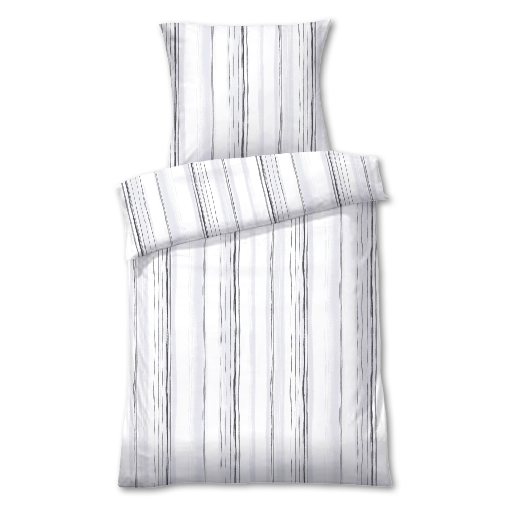 Dyckhoff Weichfrottier Bettwäsche 'Lola' Silber- Grau