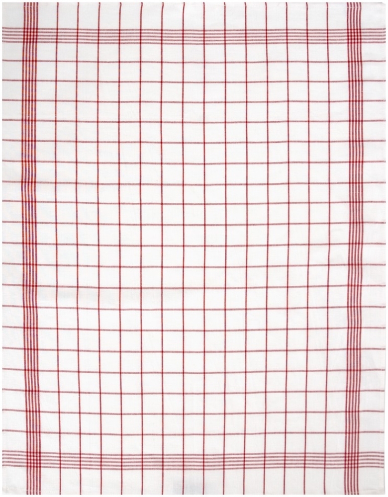 Dyckhoff Geschirrtuch Halbleinen 'Karo'  50 x 70 cm Rot