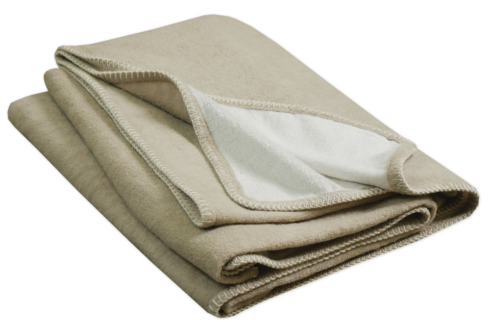 framsohn Wohndecke Frottier Doubleface 150 x 200 cm Beige