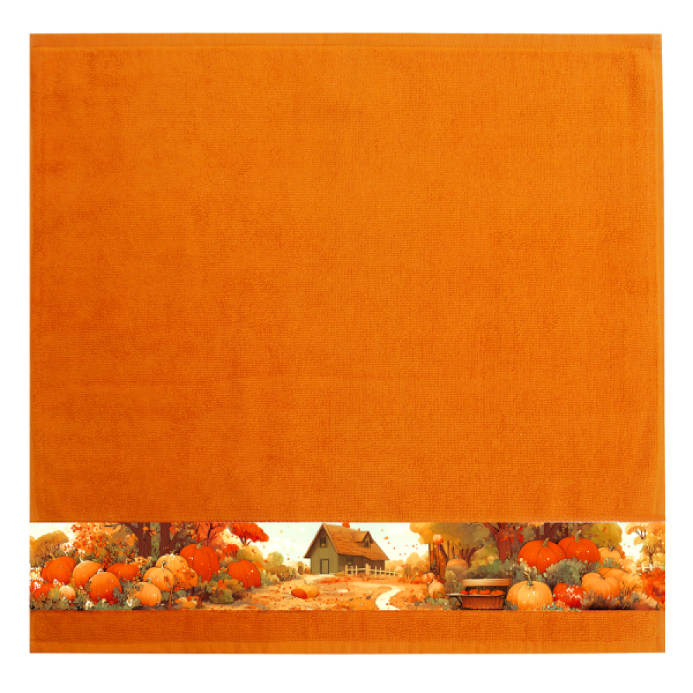 framsohn Geschirrtuch Frottier 'Herbstliebe' 50 x 50 cm Orange