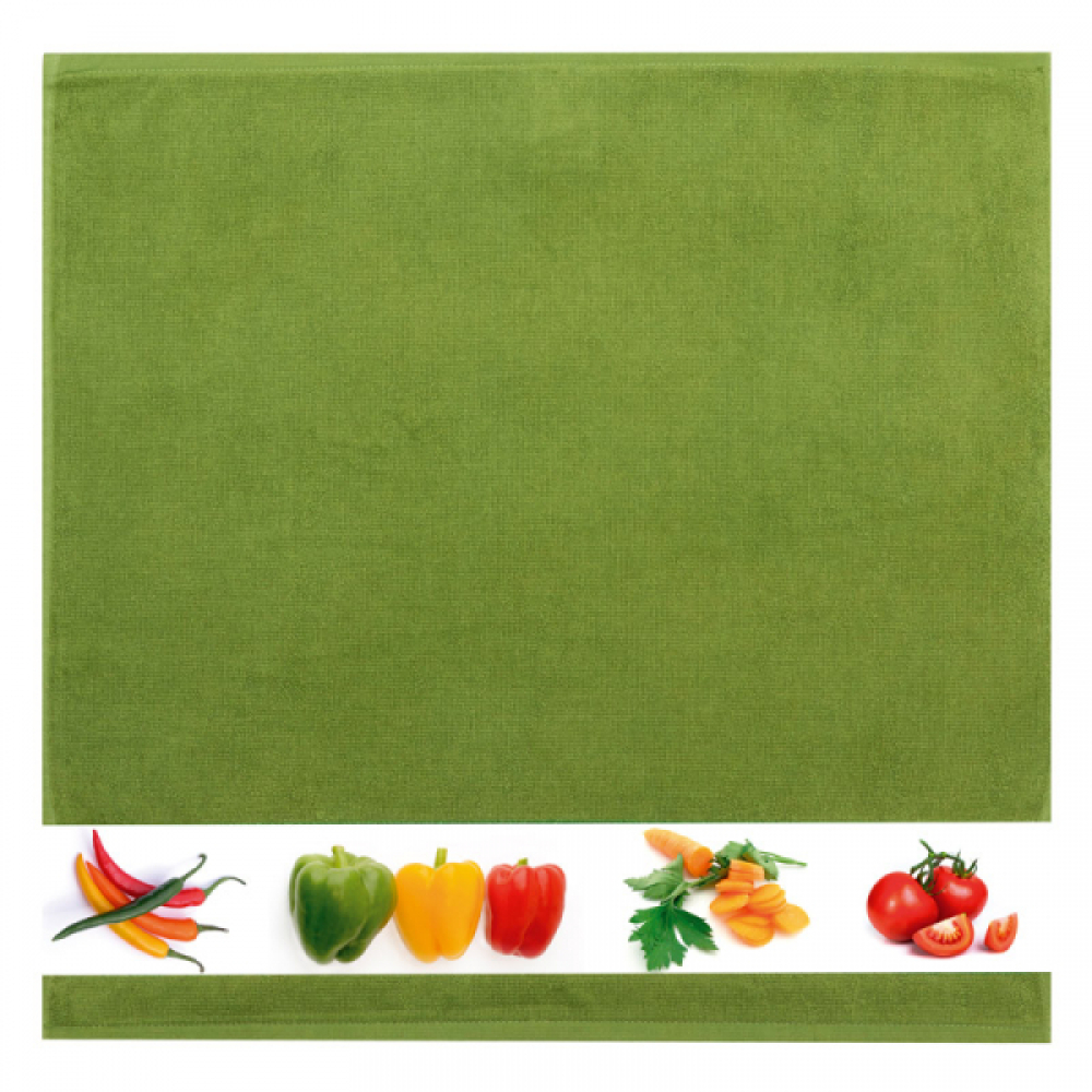 framsohn Geschirrtuch Frottier 'Gemüse' 50 x 50 cm Grün