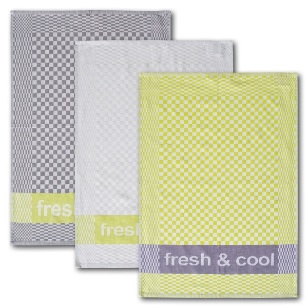 Dyckhoff Geschirrtuch 3-Set 'fresh & cool' 50 x 70 cm