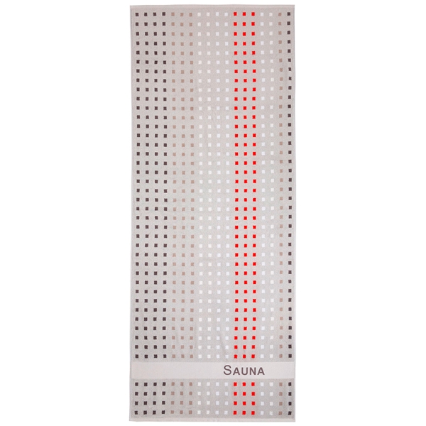 Dyckhoff Saunatuch Liegetuch 'Karo' 80 x 200 cm Silber - Hellgrau