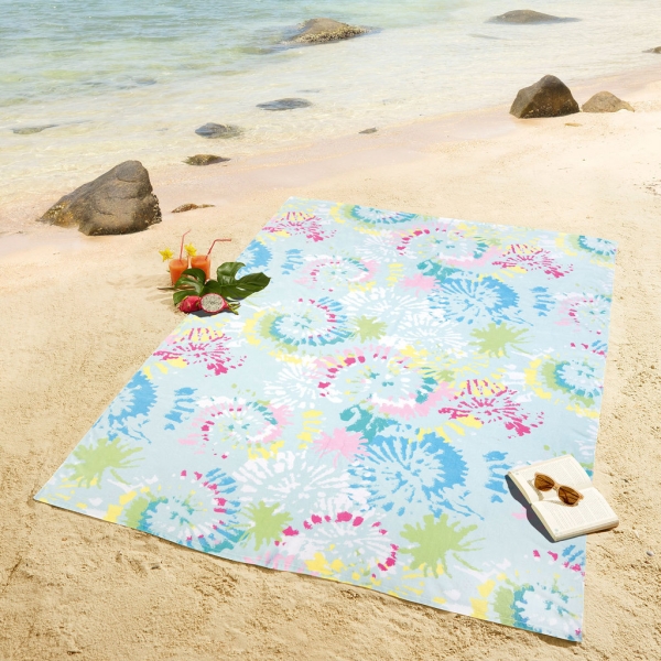 Dyckhoff Partnerstrandtuch Liegetuch 'Splash' 140 x 195 cm Bunt