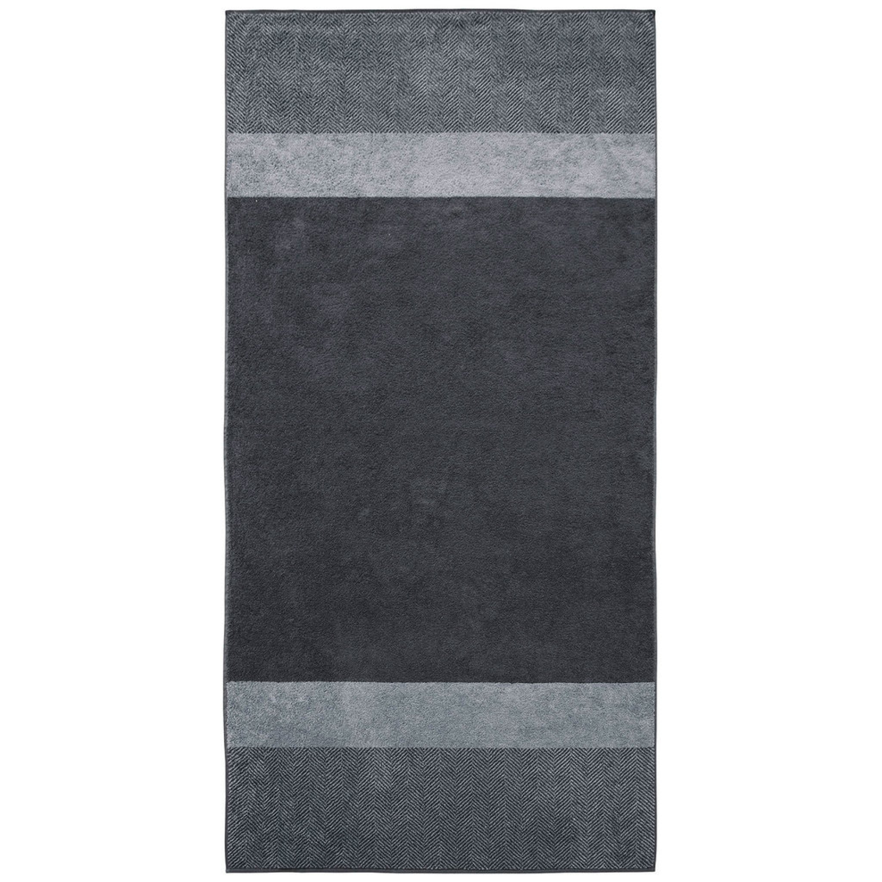 Dyckhoff Saunatuch 'Two-Tone Stripe' 100 x 200 cm Silber Farbe Grau
