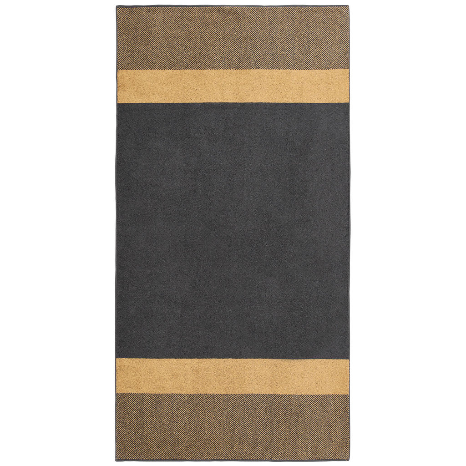 Dyckhoff Saunatuch 'Two-Tone Stripe' 100 x 200 cm Gold Farbe Gelb