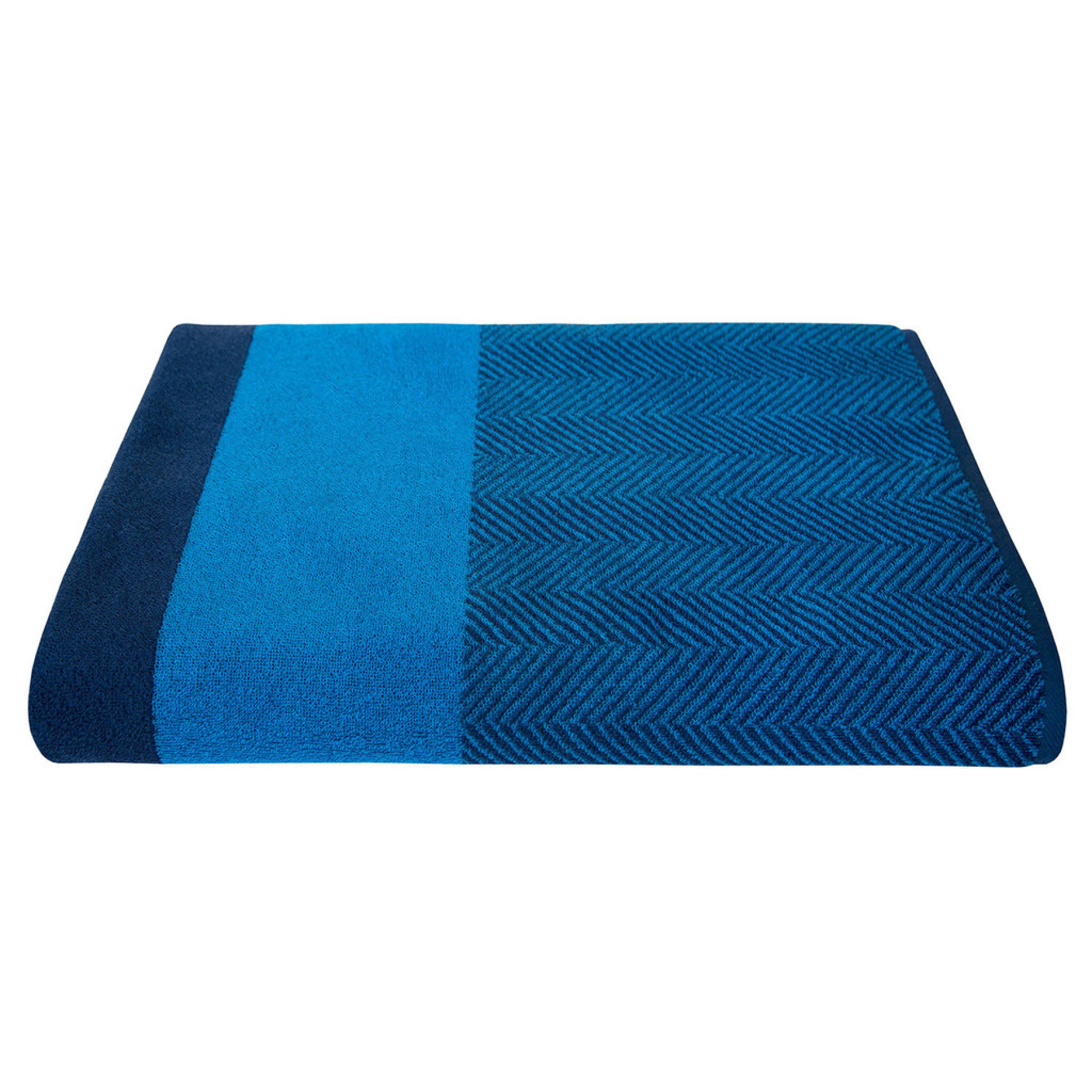 Dyckhoff Saunatuch 'Two-Tone Stripe' 100 x 200 cm Blau Farbe Blau