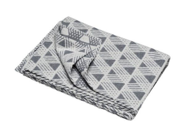 David Fussenegger Wohndecke Deco 'Grafik allover' 130 x 200 cm Grau