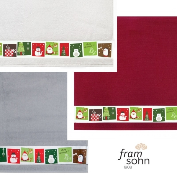 framsohn Geschirrtuch Frottier 'Xmas Motive' 50 x 50 cm
