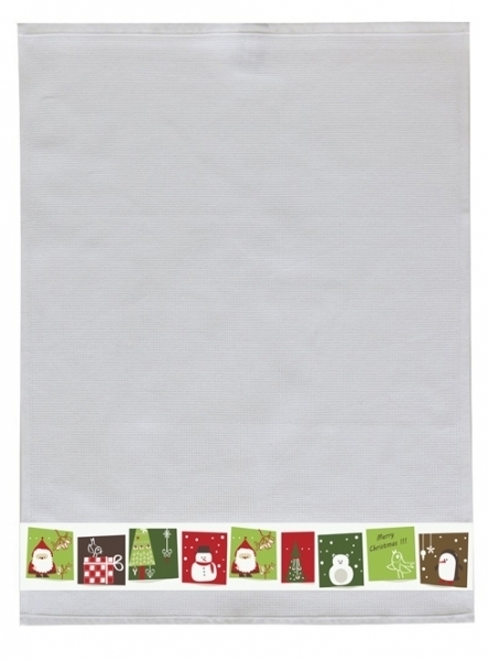 framsohn Geschirrtuch Waffel 'Xmas Motive' 50 x 70 cm