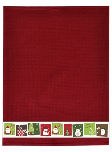 framsohn Geschirrtuch Waffel 'Xmas Motive' 50 x 70 cm