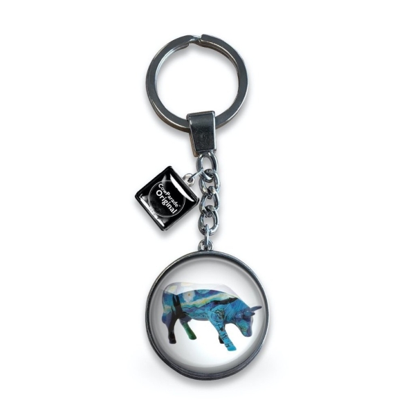 Cowparade Glass Keyring 'Vincent's Cow'