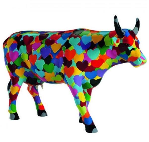 Heartstanding Cow - Cowparade Kuh Large