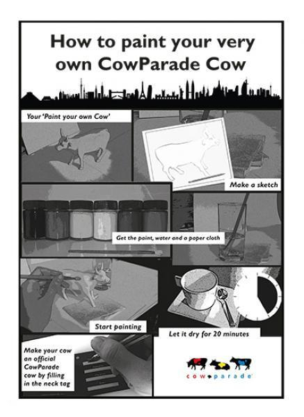 Paint your Own Cow - Cowparade Kuh Medium