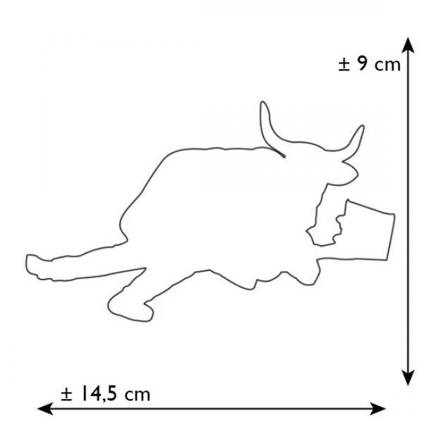 Ni Mu - Cow Sitting on Man - Cowparade Kuh Medium