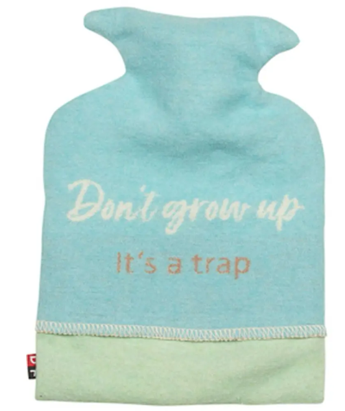 David Fussenegger Wärmflasche Juwel 'Don't grow up' 0,8 L 18 x 28 cm Hellgrün