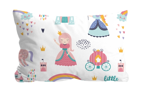 Biberna Feinbiber Kinder - Bettwäsche 'Little Princess' 100 x 135 cm Weiß