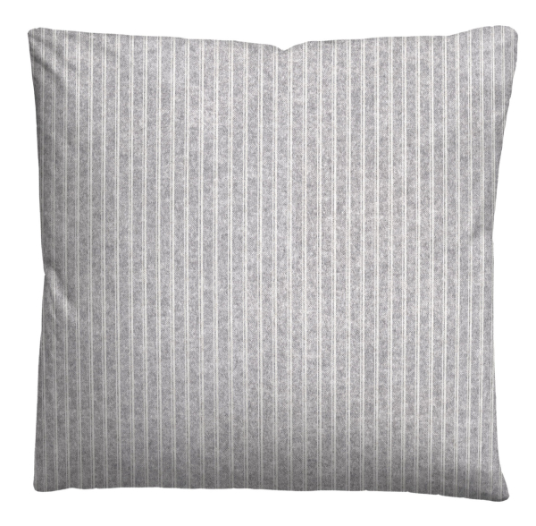 Biberna Melange- Flanell Bettwäsche 'Webstreifen' 135 x 200 cm Sturmgrau