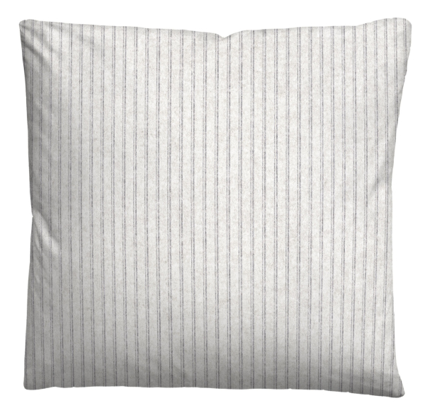 Biberna Melange- Flanell Bettwäsche 'Webstreifen' 135 x 200 cm Sturmgrau