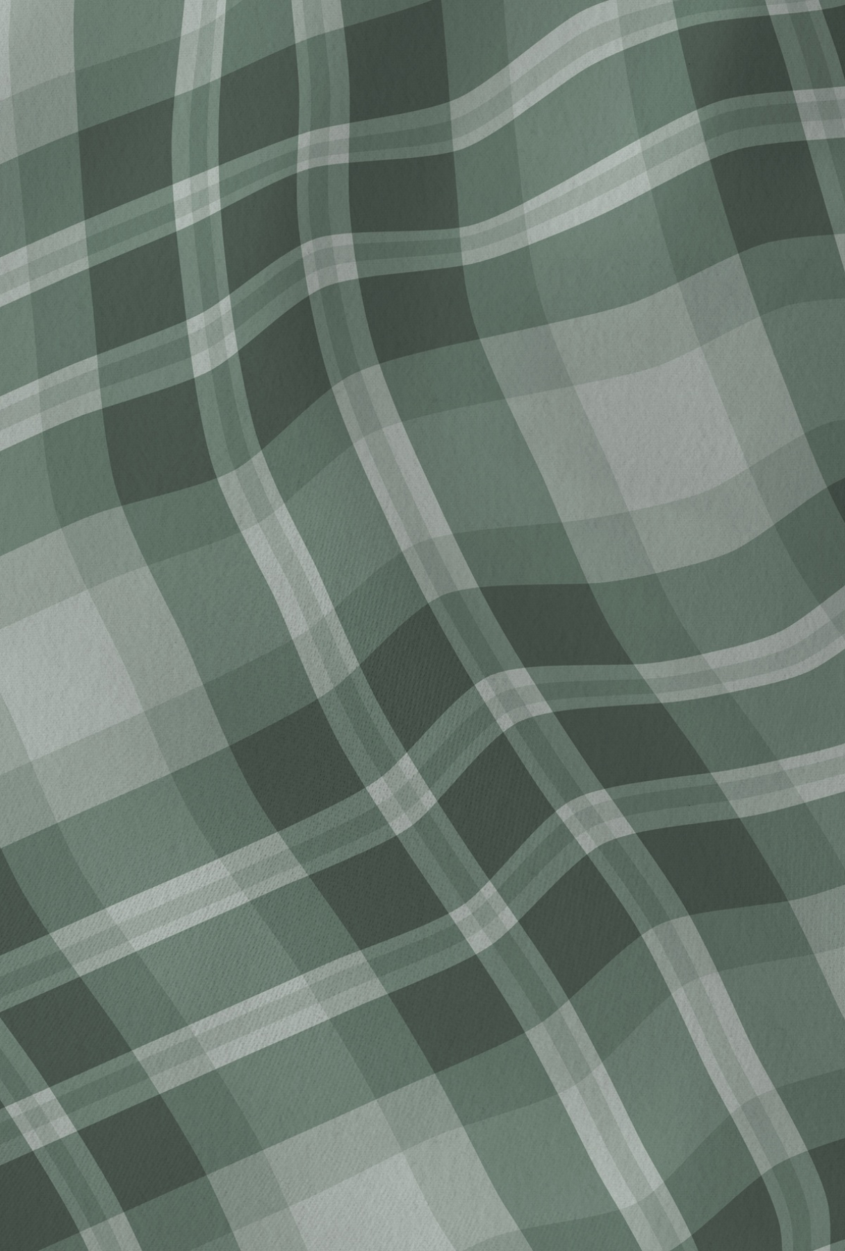 Biberna Feinbiber Bettwäsche 'Karo Tartan' 135 x 200 cm Salbei