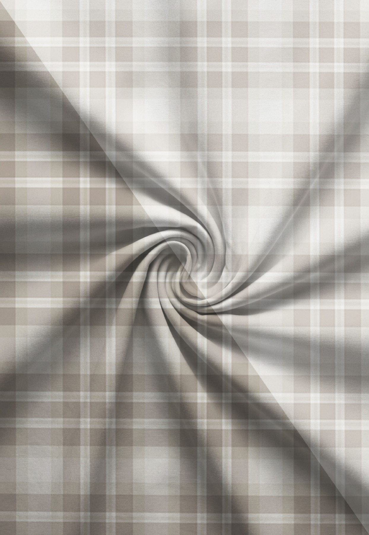 Biberna Feinbiber Bettwäsche 'Karo Tartan' 135 x 200 cm Kitt