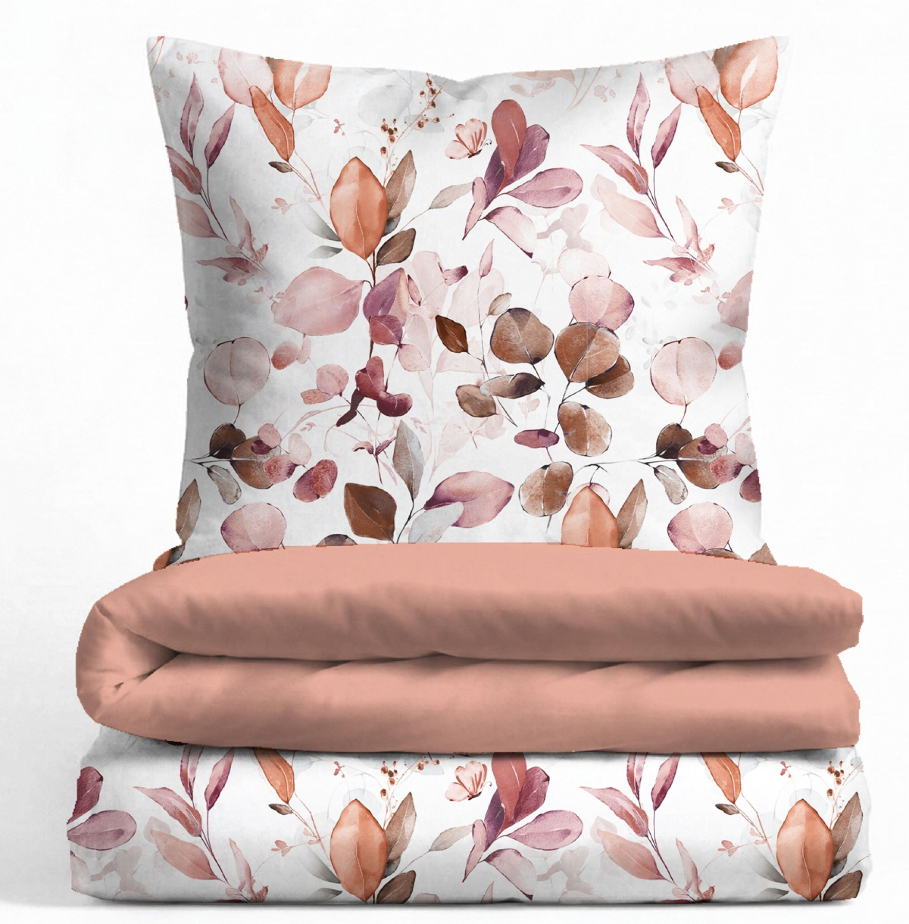 Biberna Tencel Bettwäsche 'Floral' 135 x 200 cm Terra