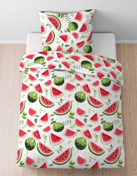 Castell Renforcé Bettwäsche 'Wassermelone' 135 x 200 cm Rot