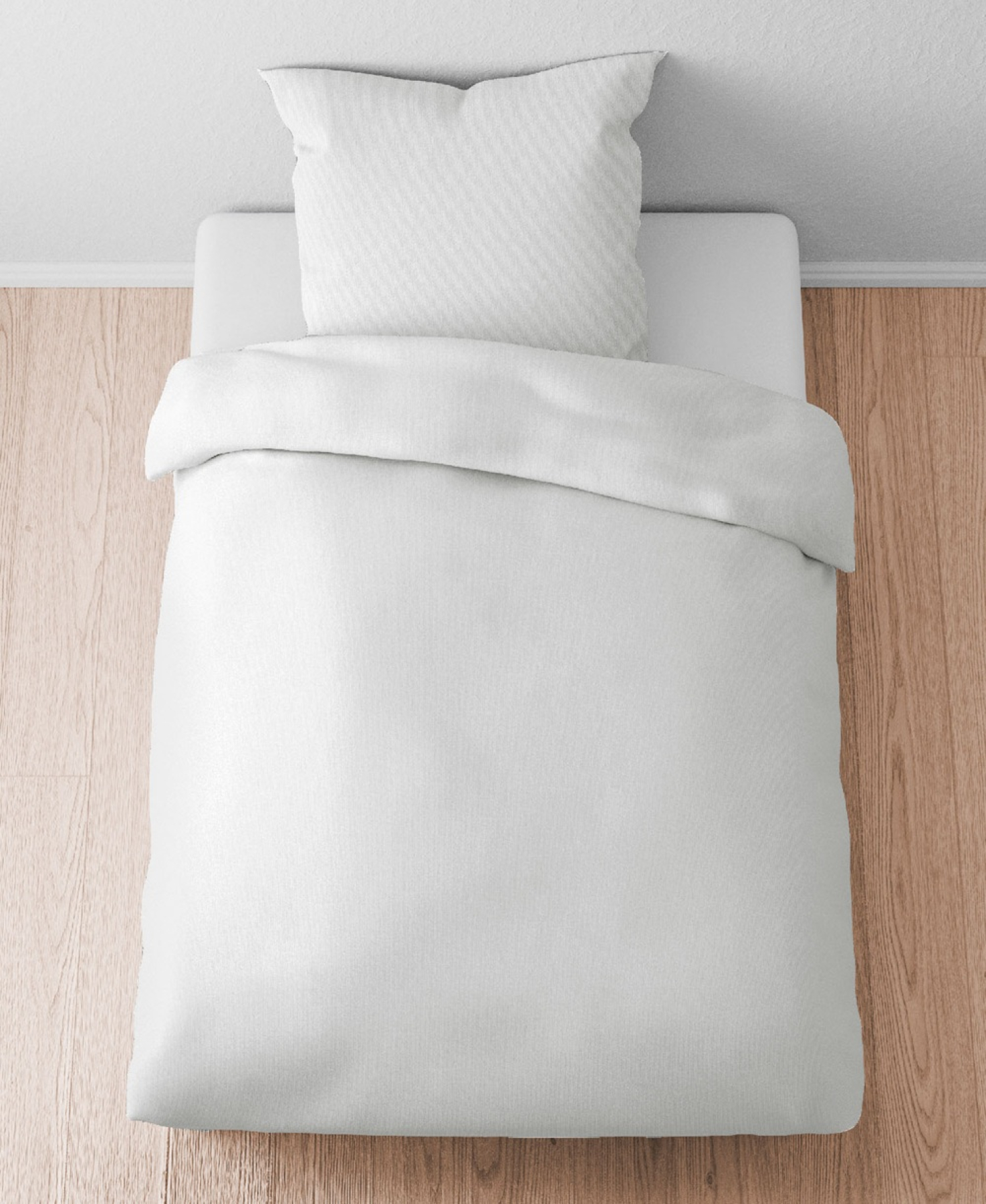 Biberna Tencel Bettwäsche 'Uni' 135 x 200 cm Silber - Grau