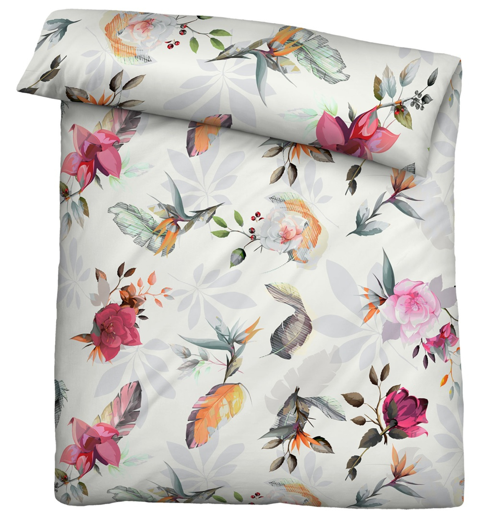 Biberna Tencel Bettwäsche 'Frühling' 135 x 200 cm Natur