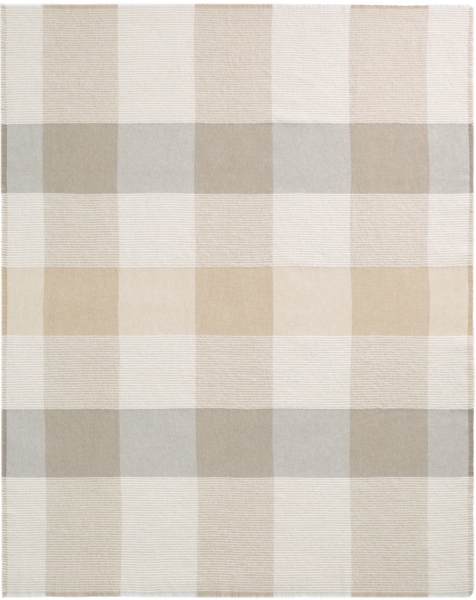 Biederlack Fransenplaid 'White Bouclé' 130 x 170 cm Natur
