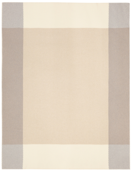 Biederlack Merino-Wolldecke 'Frame' 150 x 200 cm Beige