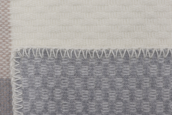 Biederlack Merino-Wolldecke 'Frame' 150 x 200 cm Beige