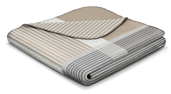 Biederlack Wohn- und Kuscheldecke 'Maze Stone' 150 x 200 cm Grau - Beige