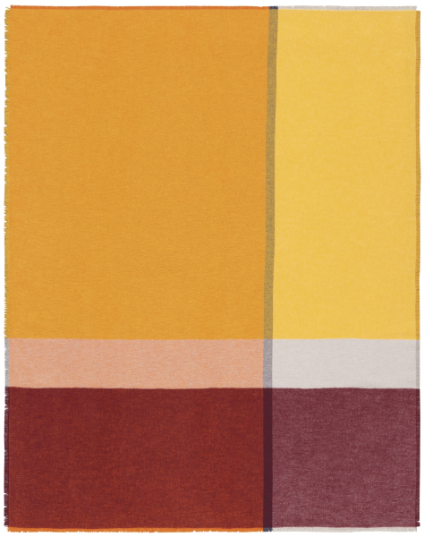 Biederlack Fransenplaid 'Great Sunset' 130 x 170 cm Orange